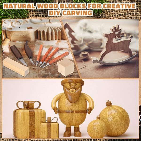 30 Pcs Wood Carving Tools Whittling Kit Include Hand Carving Knife Set Wood Blocks Cut Resistant Gloves Sawdust Brush Sharpening Stone Polishing Wax Sharpening Leather Storage Bag for Beginners - Image 6