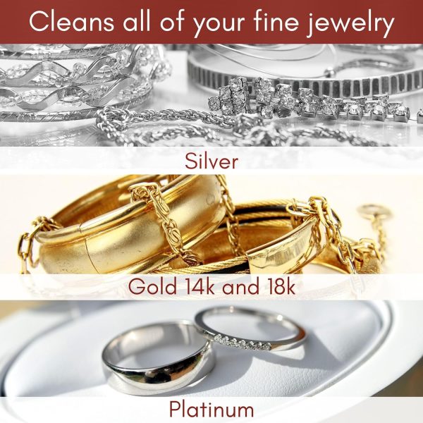 Pro Size Polishing Cloth Set of 2 Large Cleaning Cloths Pure Cotton Made in USA for Gold Silver and Platinum Jewelry Coins Watch, Silverware 11 x 14 inches each Tarnish Remover Keeps Jewelry Shining - Image 2